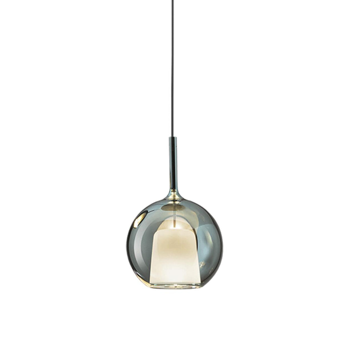 Modern Globe Glass Pendant Light Adjustable Height Image - 11