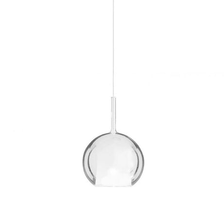 Modern Globe Glass Pendant Light Adjustable Height Image - 2