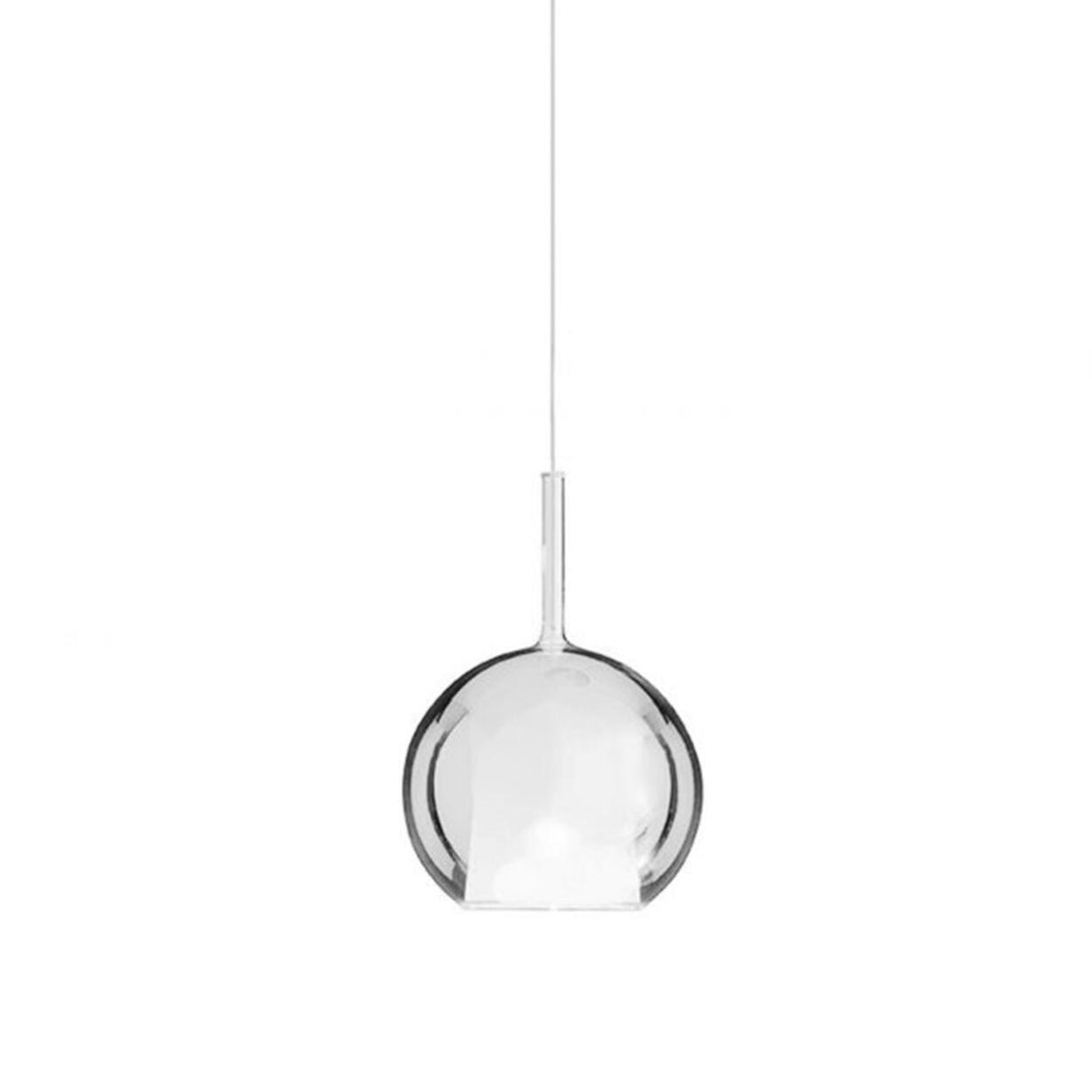 Modern Globe Glass Pendant Light Adjustable Height Image - 3