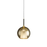 Modern Globe Glass Pendant Light Adjustable Height Image - 7