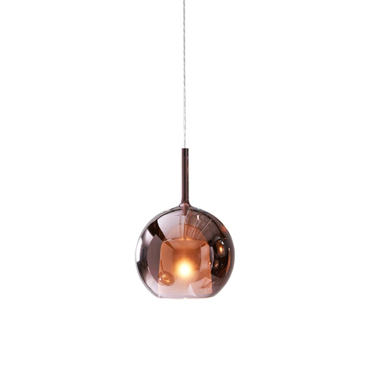 Modern Globe Glass Pendant Light Adjustable Height Image - 9