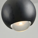 Modern Globe Metal Bedroom Black Pedant Light Image - 13