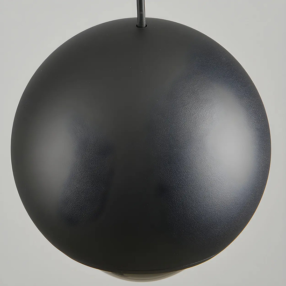 Modern Globe Metal Bedroom Black Pedant Light Image - 15