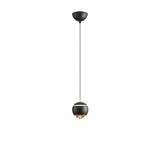 Modern Globe Metal Bedroom Black Pedant Light Image - 2