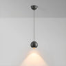 Modern Globe Metal Bedroom Black Pedant Light Image - 7