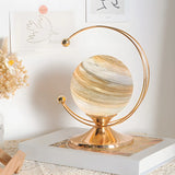 Modern Globe Metal Desk Lamp in Gold Finish Image - 1