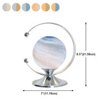 Modern Globe Metal Desk Lamp in Gold Finish #size