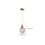 Modern Globe Transparent Brass Clear Glass Pendant Light Image - 11