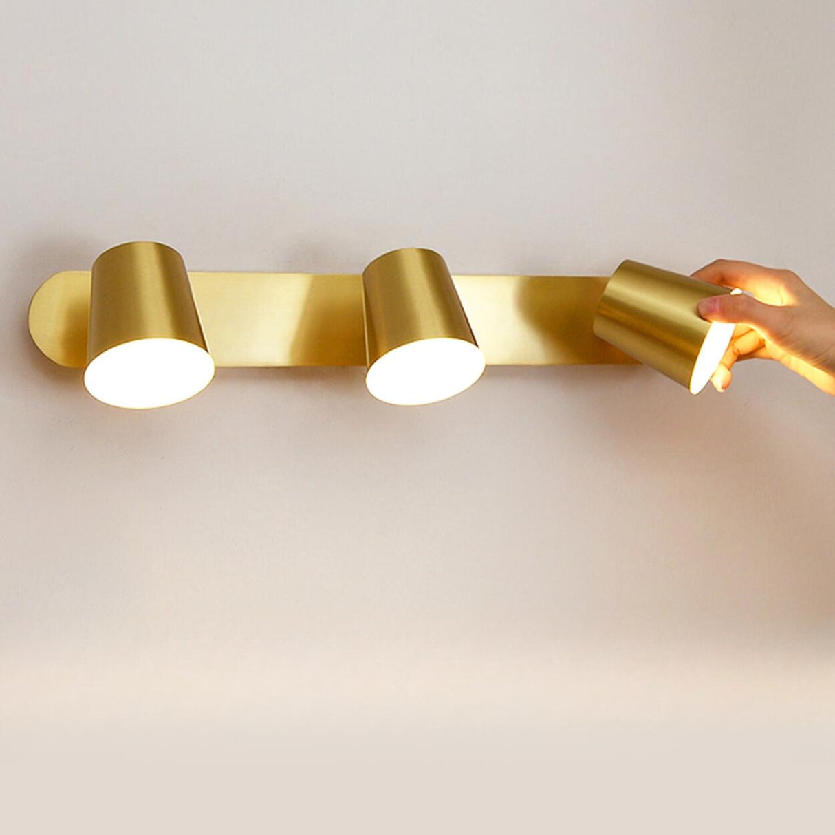 Modern Gold 3-Light Bathroom Vanity Wall Fixture Image - 12