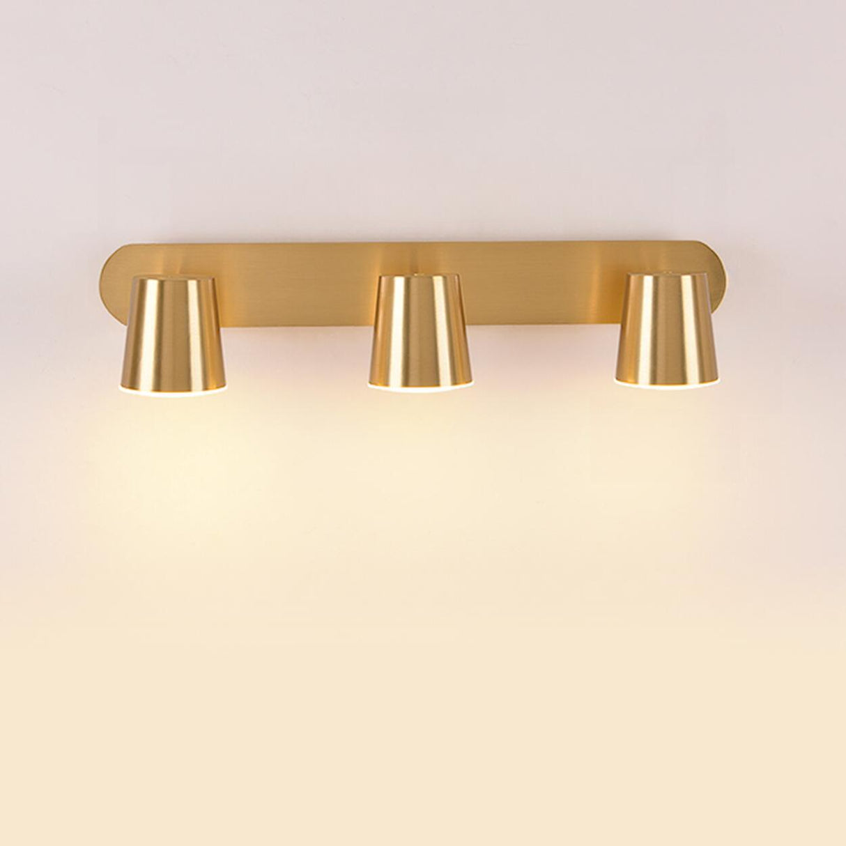 Modern Gold 3-Light Bathroom Vanity Wall Fixture Image - 5