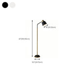 Modern Gold and White Finish Barrel Metal Floor Lamp #size