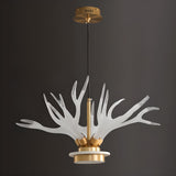 Modern Gold Antler Clear Acrylic Pendant Chandelier Image - 12