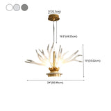 Modern Gold Antler Clear Acrylic Pendant Chandelier Image - 17