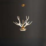 Modern Gold Antler Clear Acrylic Pendant Chandelier Image - 7