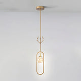 Modern Gold Antler Crystal Globe Bedroom Pendant Light Image - 5