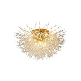 Modern Gold Branch Crystal Flush Mount Ceiling Light Image - 2