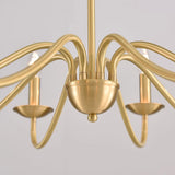 Elegant Alloy Candelabra Dining Room Light Gold Chandelier Image - 12