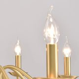 Elegant Alloy Candelabra Dining Room Light Gold Chandelier Image - 15