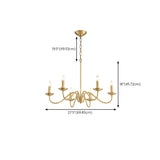 Elegant Alloy Candelabra Dining Room Light Gold Chandelier #size