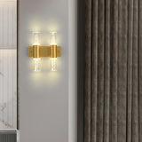 Modern Gold Bubble Glass Tubes Wall Sconce Light Image - 4