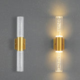 Modern Gold Bubble Glass Tubes Wall Sconce Light Image - 8