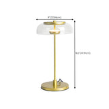 Modern Gold Clear Dome Glass Shade Bedroom Table Lamp #size