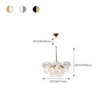 Modern Gold Clear Glass Bubble Chandelier Adjustable Height Image - 17