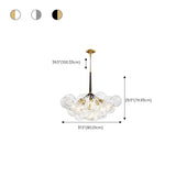 Modern Gold Clear Glass Bubble Chandelier Adjustable Height Image - 18