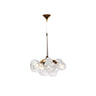 Modern Gold Clear Glass Bubble Chandelier Adjustable Height Image - 9