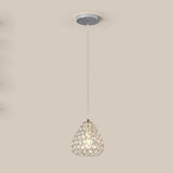 Modern Gold Crystal Triple Light Cone Pendant Light Image - 3