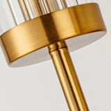 Modern Gold Cylinder Transparent Glass Wall Sconce Image - 14