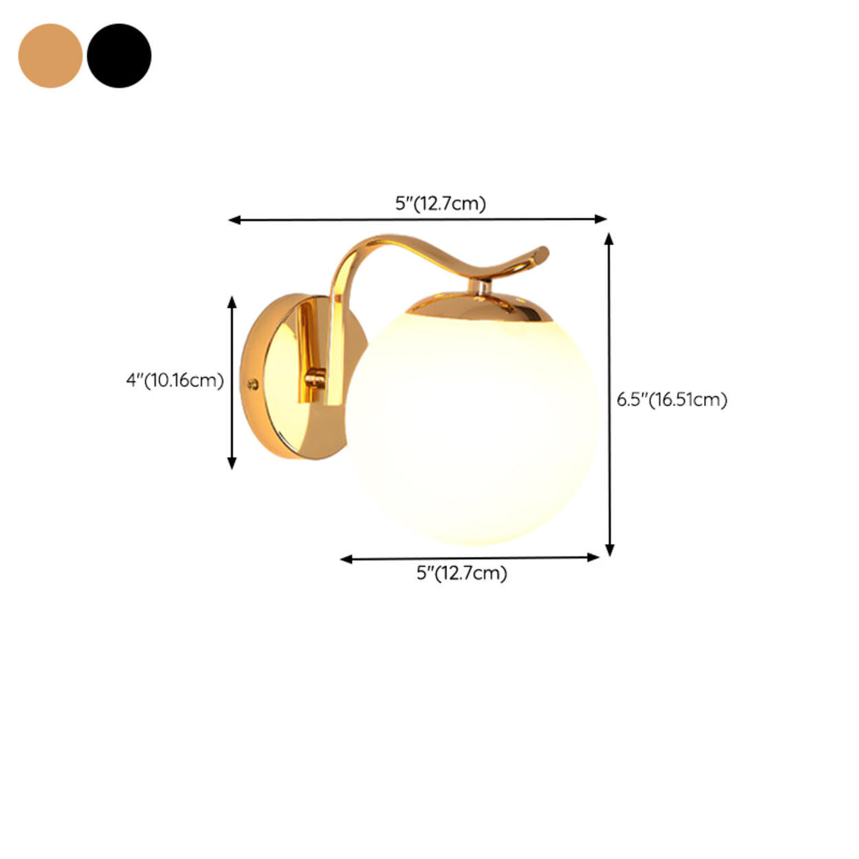 Modern Gold Cylindrical Vanity Light Fixture Image - 17