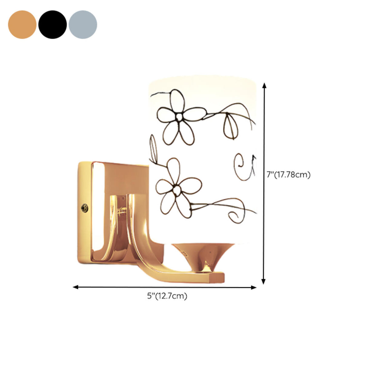 Modern Gold Cylindrical Vanity Light Fixture Image - 18