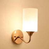 Modern Gold Cylindrical Vanity Light Fixture Image - 2