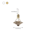 Modern Gold Diamond Clear Crystal Bedroom Pendant Light #size