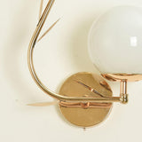 Modern Gold Double Glass Globe Wall Sconce Image - 12