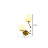 Modern Gold Double Glass Globe Wall Sconce Image - 17