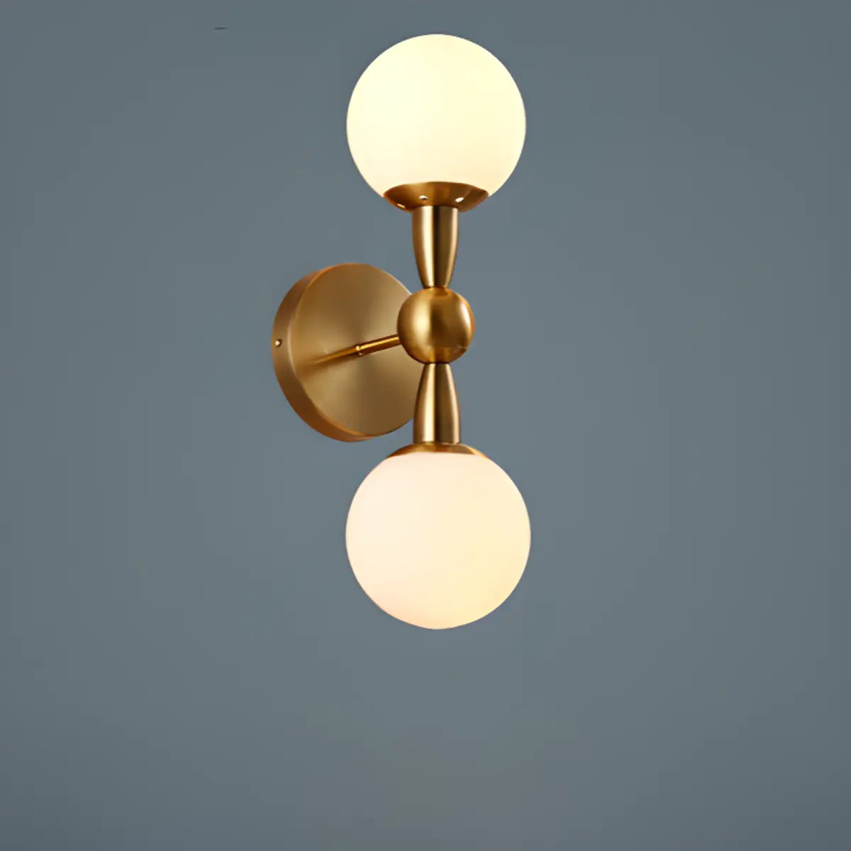 Modern Gold Double Globe Vanity Wall Sconce Light Image - 14