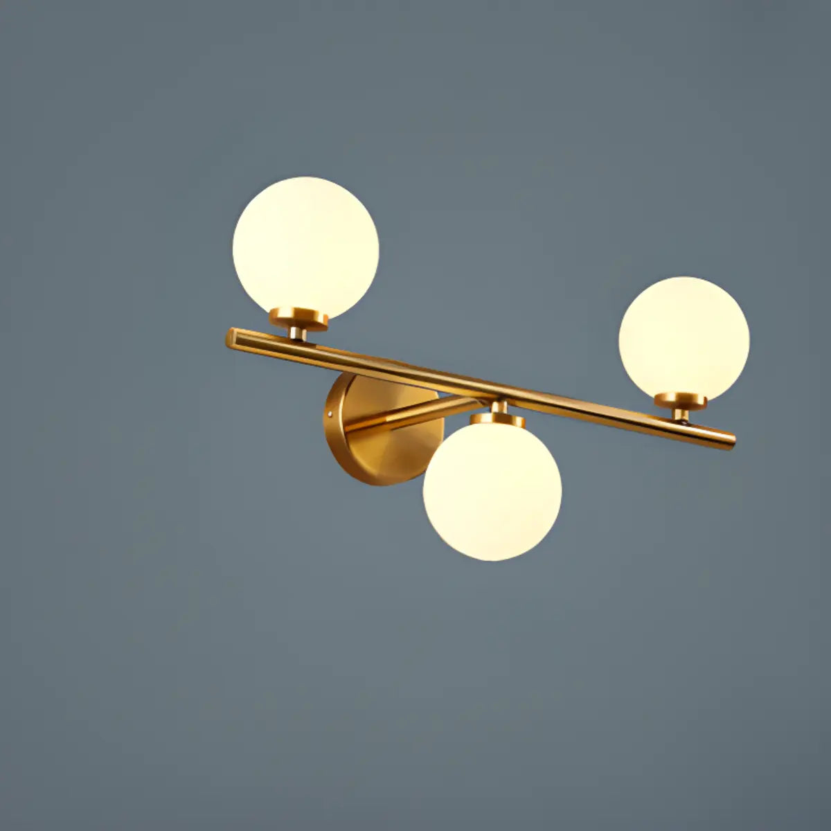 Modern Gold Double Globe Vanity Wall Sconce Light Image - 15