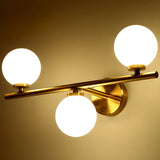 Modern Gold Double Globe Vanity Wall Sconce Light Image - 17