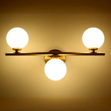 Modern Gold Double Globe Vanity Wall Sconce Light Image - 21