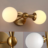 Modern Gold Double Globe Vanity Wall Sconce Light Image - 23