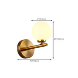 Modern Gold Double Globe Vanity Wall Sconce Light #size