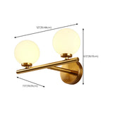 Modern Gold Double Globe Vanity Wall Sconce Light Image - 27