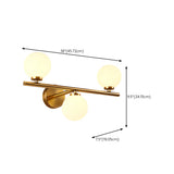 Modern Gold Double Globe Vanity Wall Sconce Light Image - 28