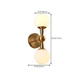 Modern Gold Double Globe Vanity Wall Sconce Light Image - 30