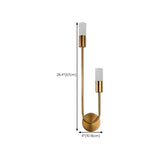 Modern Gold Dual Cylindrical LED Wall Sconce Light Image - 19