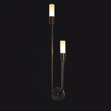 Modern Gold Dual Cylindrical LED Wall Sconce Light Image - 5