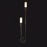 Modern Gold Dual Cylindrical LED Wall Sconce Light Image - 7