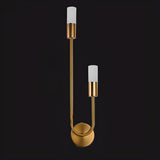 Modern Gold Dual Cylindrical LED Wall Sconce Light Image - 9